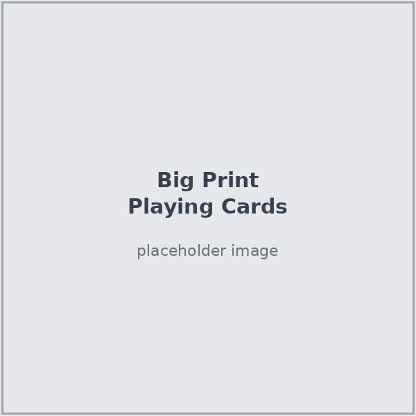 Big-print playing cards and holder