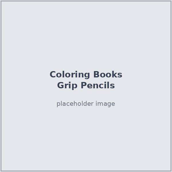 Adult coloring books and easy-grip pencils